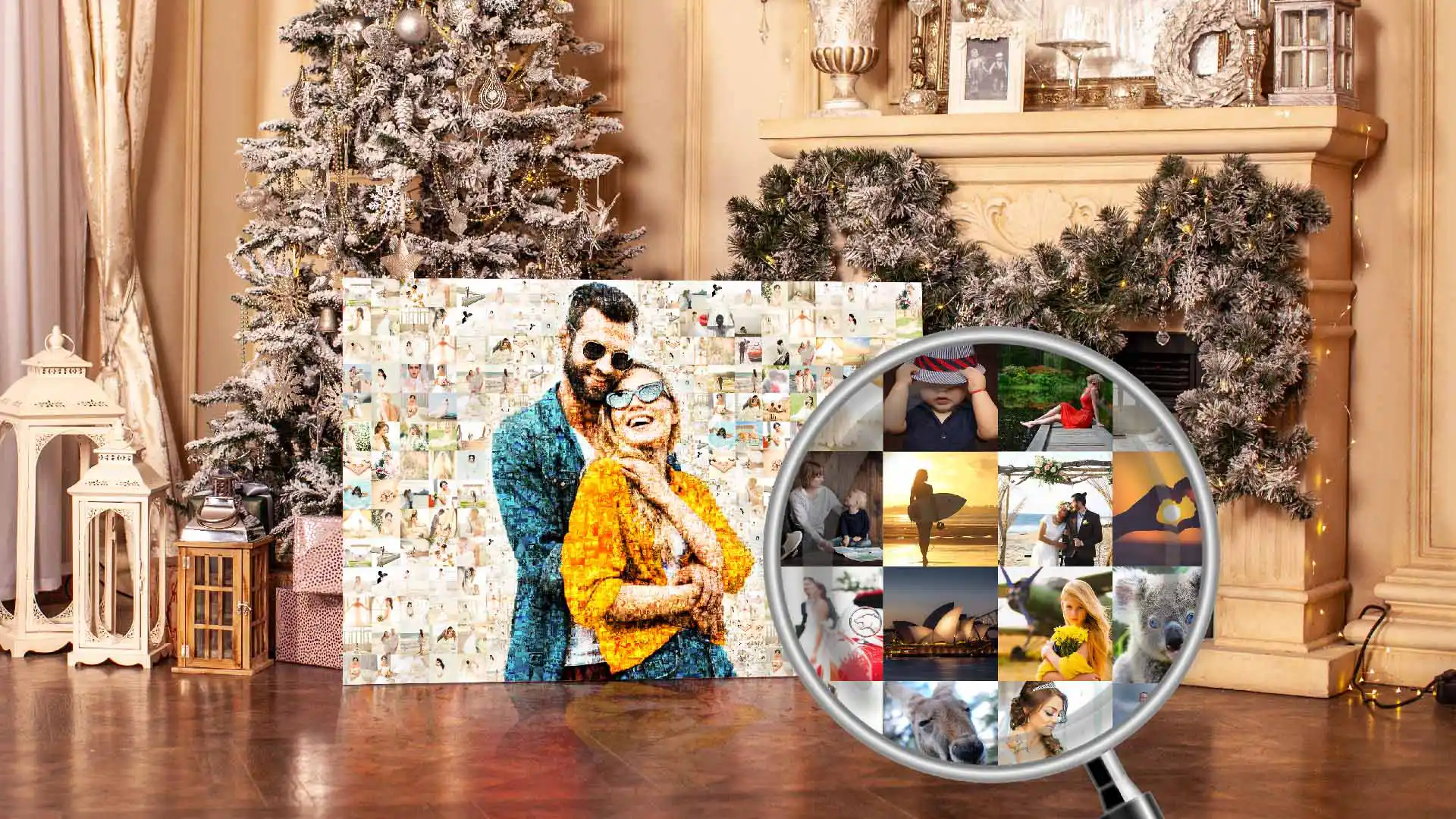 AI collage generator interface preview